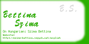 bettina szima business card